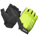 GripGrab RIDE Lite: vadderade Kortfingrade Sommarhandskar Yellow Hi-Vis 